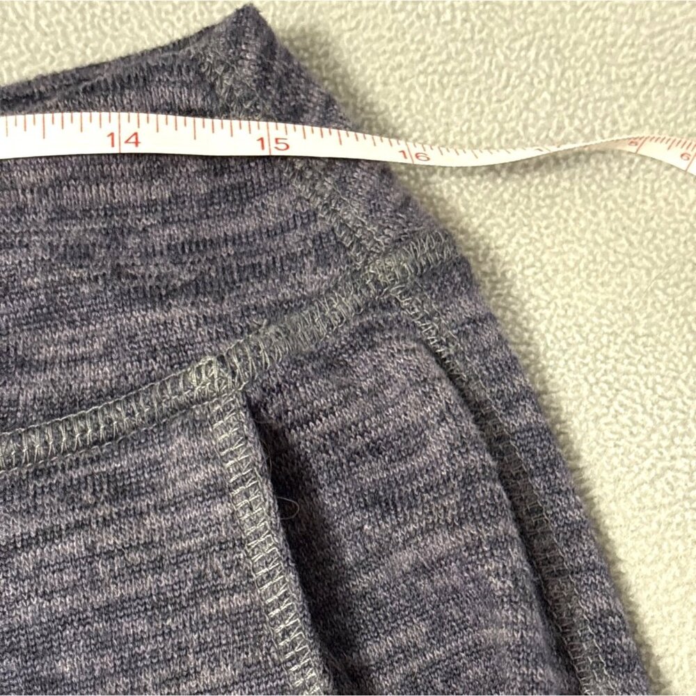 Lori Goldstein LOGO Womens Jogger Pants S Heathered Navy With Ankle Zip Longe - Picture 6 of 8